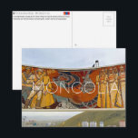 Ulaanbaatar, Mongolia Travel Postcard ポストカード<br><div class="desc">Send this beautiful postcard to your loved ones featuring a socialist-realist mosaic at the Zaisan Memorial depicts scenes of Mongol-Soviet friendship and military history overlooking the modern skyline of Ulaanbaatar.</div>