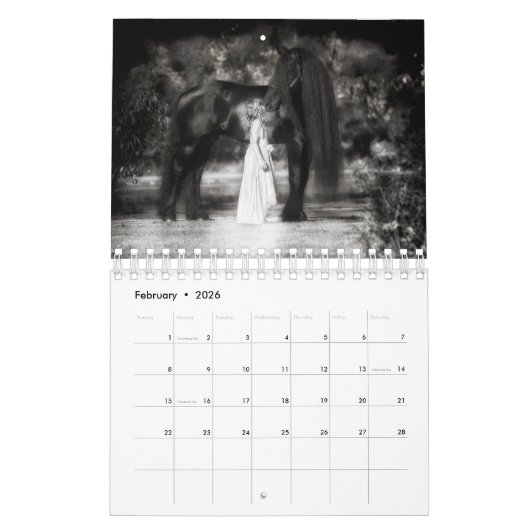 Uldrik 457と友人とのデイドリーム カレンダー (2月 2026)