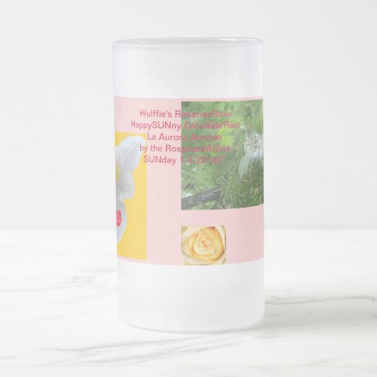 ₩ulffieのRosarianRose HappySUNny Mug* フロストグラスビールジョッキ (中央)