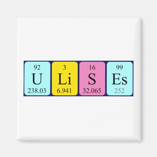 Ulises周期表名マグネット マグネット (正面)