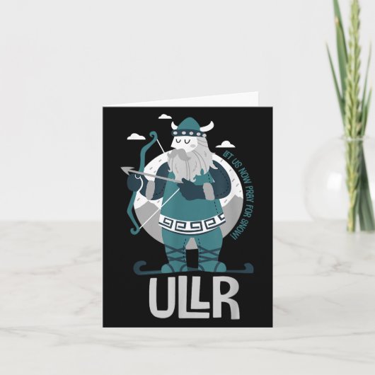 Ullr Norse God Of Snow Patron Saint Of Skiers And  カード (正面)