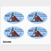 Ullr snow god Breckenridge Coloradoスタンプ 楕円形シール (シート)