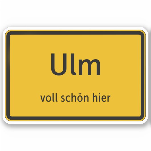 Ulm Aufkleber Sticker Autoaufkleber シール (正面)