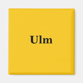 Ulm  Magnet Schild Gold Gleb マグネット