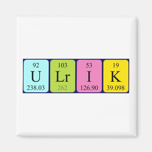 Ulrik周期表名磁石 マグネット (正面)
