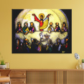 ÚLTIMA CENA LAST SUPPER Mix, tinta y acrilicos キャンバスプリント (インサイチュ (リビング))