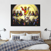 ÚLTIMA CENA LAST SUPPER Mix, tinta y acrilicos キャンバスプリント (インサイチュ (寝室))
