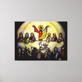 ÚLTIMA CENA LAST SUPPER Mix, tinta y acrilicos キャンバスプリント