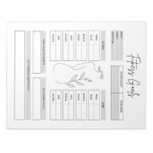 Ultimateフィットネストラッカーテンプレートメモ帳 ノートパッド (正面)