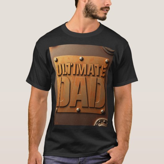 Ultimate Dad Metallic Plate Dad Gift Tシャツ (正面)