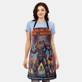 Ultimate Galactic BBQ Commander Sci-Fi エプロン (着用した状態)