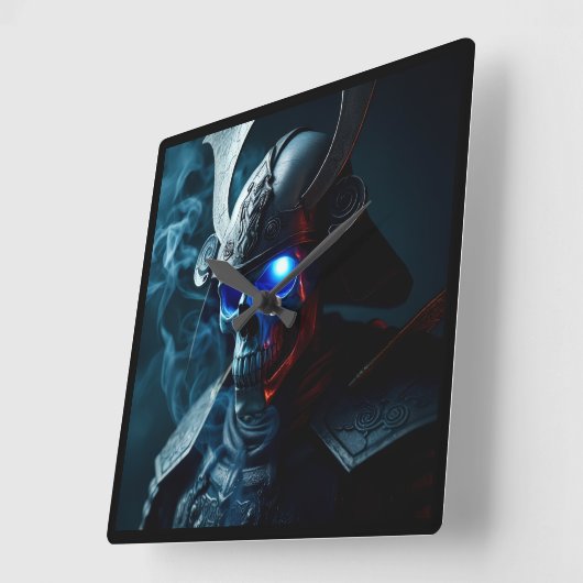 Ultimate Ghost Samurai Warrior Clock スクエア壁時計 (傾斜)