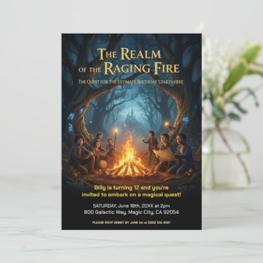 Ultimate Quest Adventure Birthday Party 招待状 (スタンド正面)