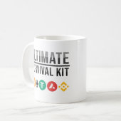 Ultimate Survival Kitビッおもしろいトコイン&暗号 コーヒーマグカップ (正面左)