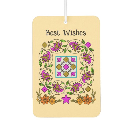 ultimate vintage pattern カーエアーフレッシュナー (正面)