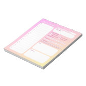 Ultimate Wellness Planner with Daily Schedule ノートパッド (回転)