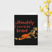 Ultimately i have to be brave funny monkey  カード (黄色い花)