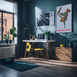 Ultimative Skateboard Trick Liste in Wortwolke ポスター