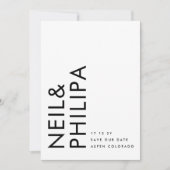 Ultra モダン Black & White Non-Photoの名はっきりした前 セーブザデート (正面)