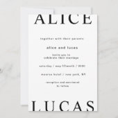 Ultra モダン Layoutスエレガントクリプ結婚ト 招待状 (正面)