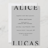 Ultra モダン Layoutスエレガントクリプ結婚ト 招待状 (正面)