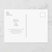 Ultra モダン Monogram B/W日付の保存 ポストカード (裏面)