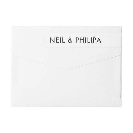 Ultra モダン NAMES結婚の戻り値 ラップアラウンドラベル (裏面)