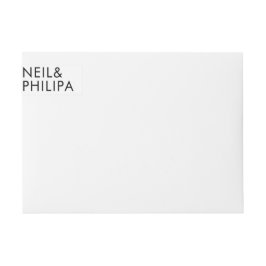 Ultra モダン NAMES結婚の戻り値 ラップアラウンドラベル