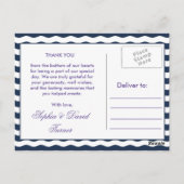 Ultra モダン Violet Lace結婚 S Thank You ポストカード (裏面)