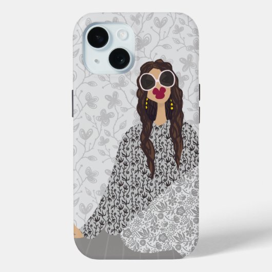 Ultra Glamour Fashion Illustration Art Case-Mate iPhoneケース (裏面)