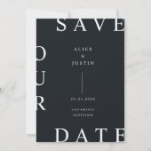 Ultra Layoutモダン日付の保存 招待状 (正面)