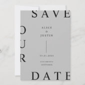 ultra layoutモダン日付の保存 招待状 (正面)