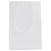 Ultra Light Gray Minimal Background ミディアムペーパーバッグ (正面)