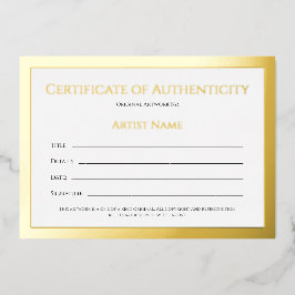 Ultra Luxeゴールド・フォイルの真正性証明書 箔シーズンカード