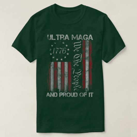 Ultra Maga我々の人々と誇りを持ったIT おもしろい Tシャツ (デザイン正面)