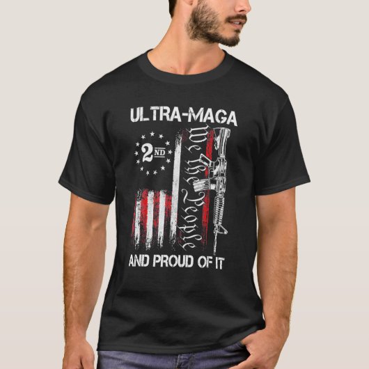 Ultra MAGA我々は人々とItのアメリカ誇りを持った人 Tシャツ (正面)