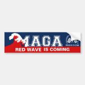 Ultra MAGA Red Wave来は2022 2024 バンパーステッカー (正面)