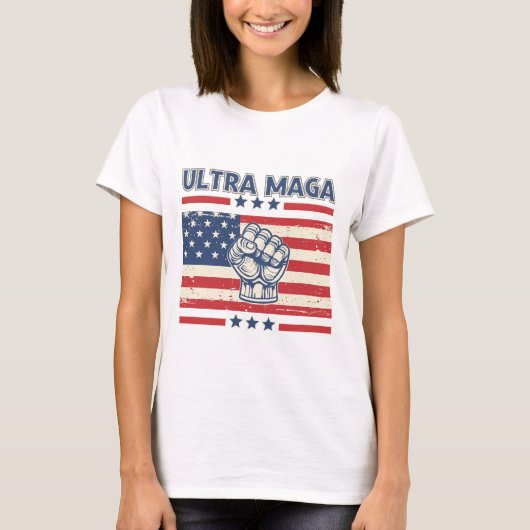 Ultra MAGA Tシャツ – Patriotic Donald Trump (正面)