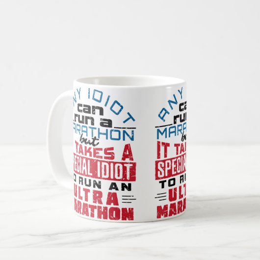 Ultra Marathon Runner Ultramarathon Running Funny  コーヒーマグカップ (正面左)