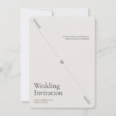 Ultra Minimal luxury Creative wedding invitation  招待状 (正面)