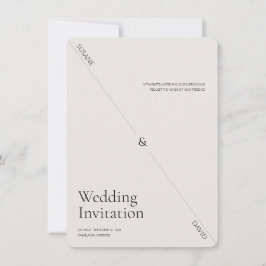 Ultra Minimal luxury Creative wedding invitation  招待状