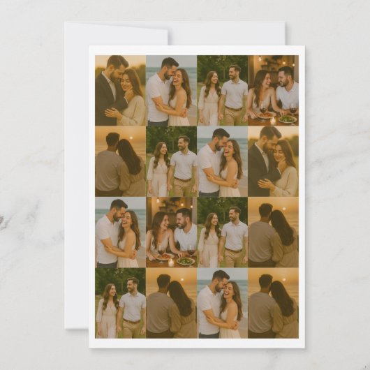 Ultra minimal text photo collection save the date 招待状 (裏面)