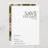 Ultra minimal text photo collection save the date 招待状 (正面/裏面)