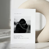 Ultra Minimalist Modern Photo Save The Date サンキューカード