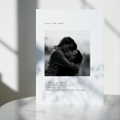 Ultra Minimalist Modern Photo Save The Date サンキューカード