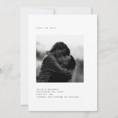 Ultra Minimalist Modern Photo Save The Date サンキューカード (正面)