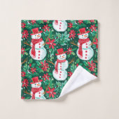 Ultra modern magenta and green Christmas preppy バスタオルセット (ウォッシュタオル)