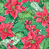 Ultra modern magenta and green Christmas preppy バスタオルセット