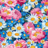 Ultra modern magenta pink floral gift bag wrap ミディアムペーパーバッグ