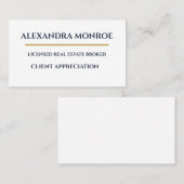 Ultra-Modern Real Estate Client Appreciation  ロイヤリティカード (正面/裏面)